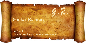 Gurka Razmus névjegykártya